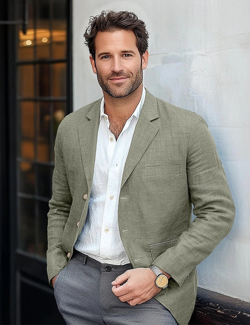 Men’s Linen Blazer – Lightweight Comfortable, Elegant Summer Style