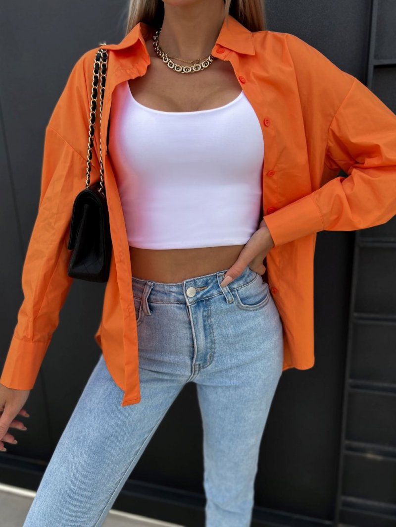 Angela | Women’s Oversized Cotton-Blend Shirt – Lightweight Button-Down Long Sleeve Top for Casual Outfits