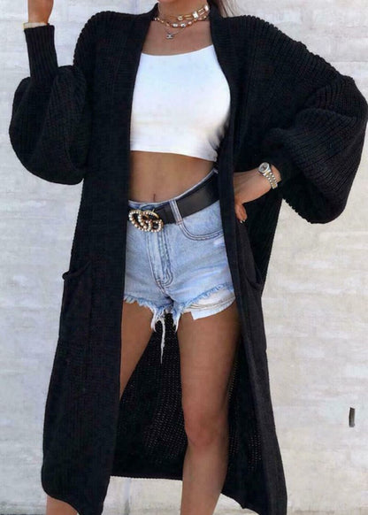 Women’s Cozy Cable Knit Longline Cardigan