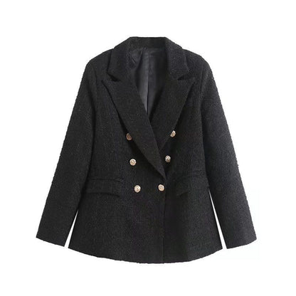 Women's Blazer with Pockets and Buttons