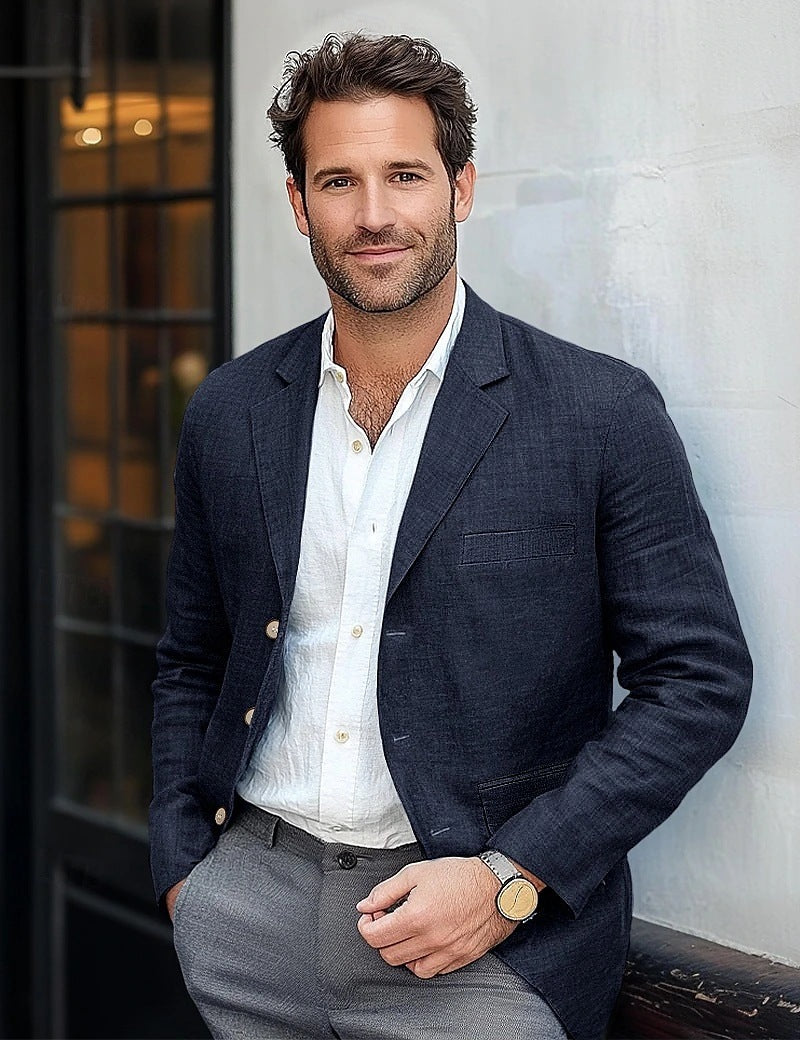 Men’s Linen Blazer – Lightweight Comfortable, Elegant Summer Style