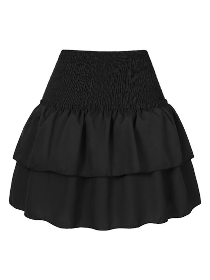 Paiton Mini Skirt | Smocked Waist with Ruffled Layers