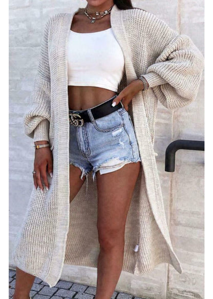 Women’s Cozy Cable Knit Longline Cardigan