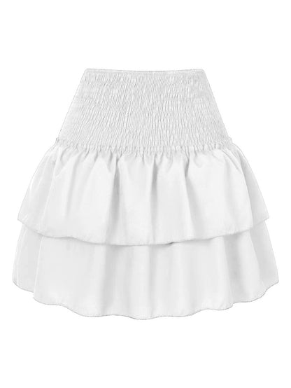 Paiton Mini Skirt | Smocked Waist with Ruffled Layers