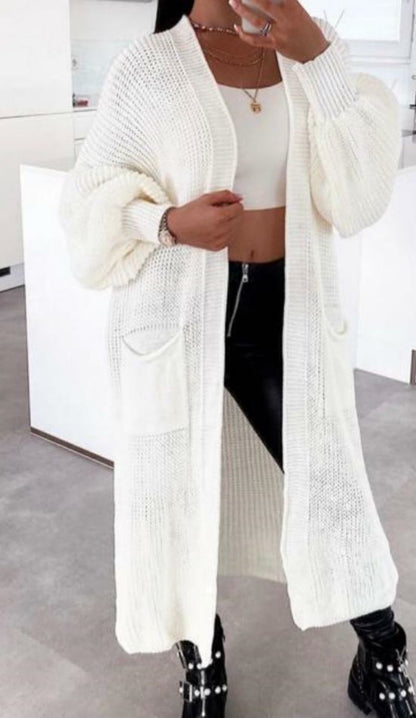 Women’s Cozy Cable Knit Longline Cardigan