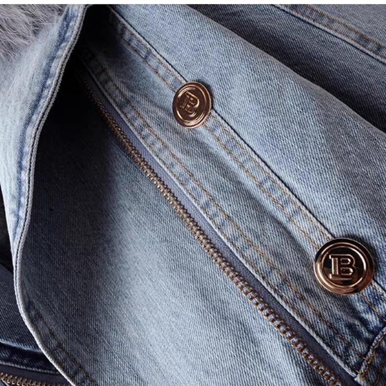 Faux Fur Lined Denim Jacket for Women