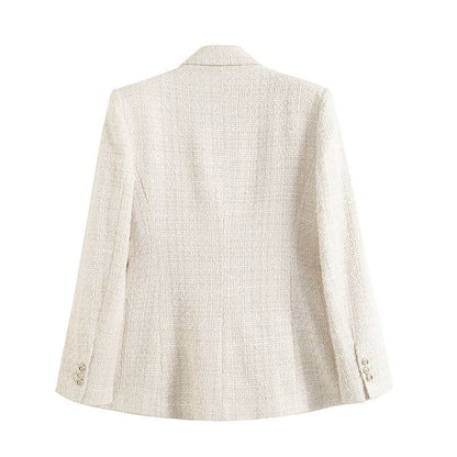 Women's Blazer with Pockets and Buttons