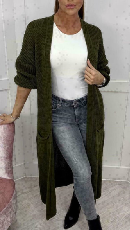 Women’s Cozy Cable Knit Longline Cardigan