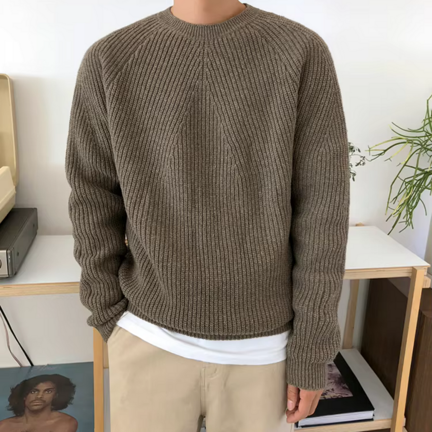 Grant – Relaxed Fit Cotton Knitted Jumper Men