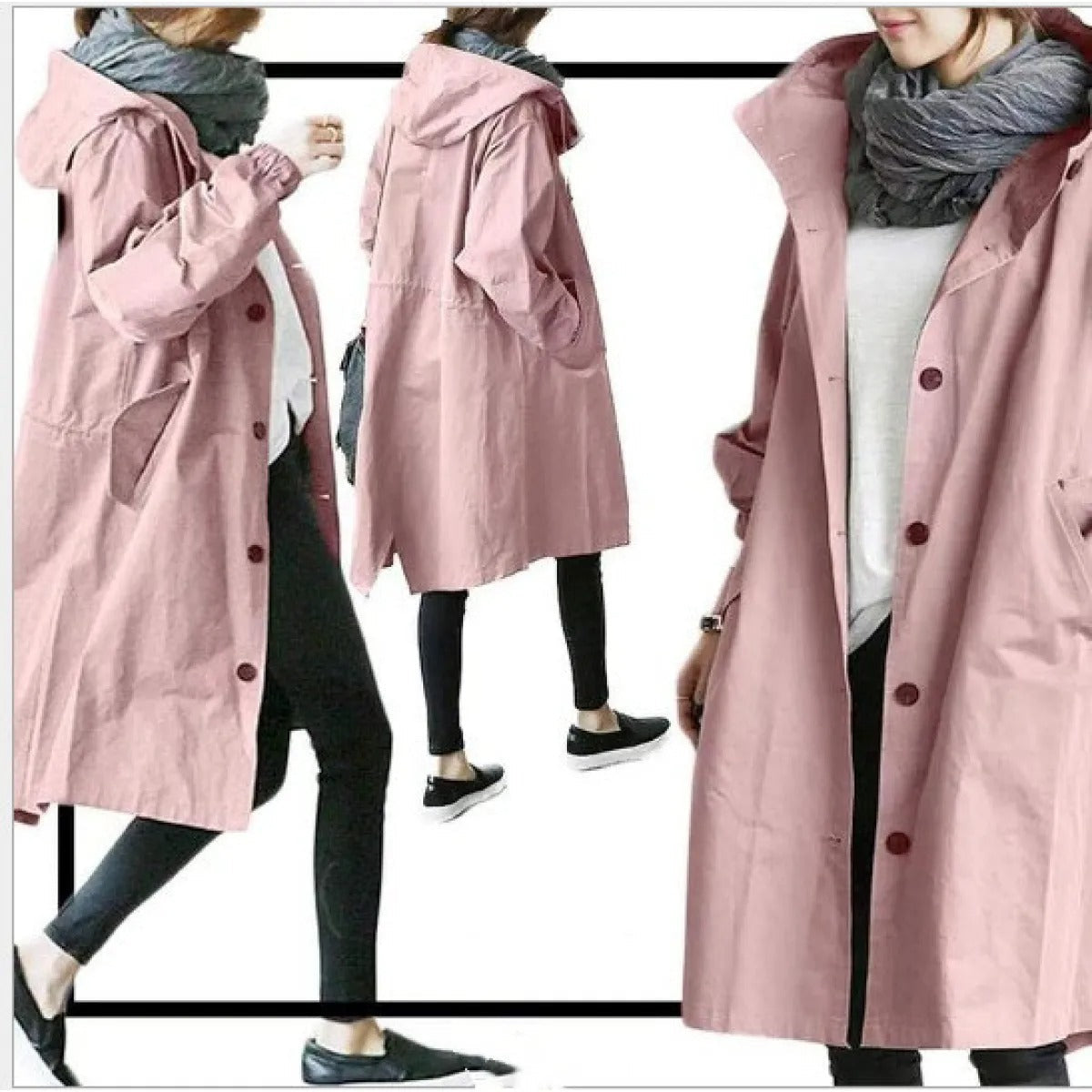 Waterproof Women's Hooded Windbreaker Jacket