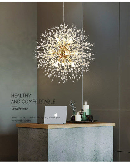 Luxurious Glass Floral Pendant Ceiling Lamp