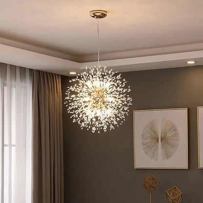 Luxurious Glass Floral Pendant Ceiling Lamp