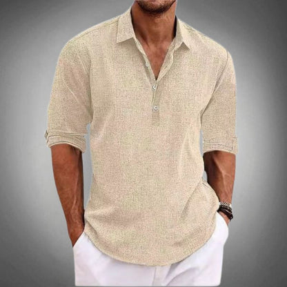 Tobias | Men’s Linen Polo Shirt – 100% Linen, Breathable, Stylish & Casual