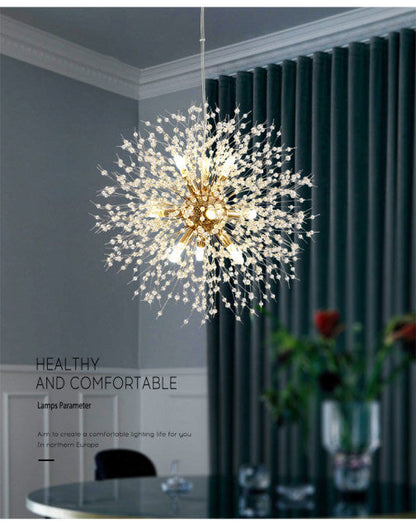 Luxurious Glass Floral Pendant Ceiling Lamp