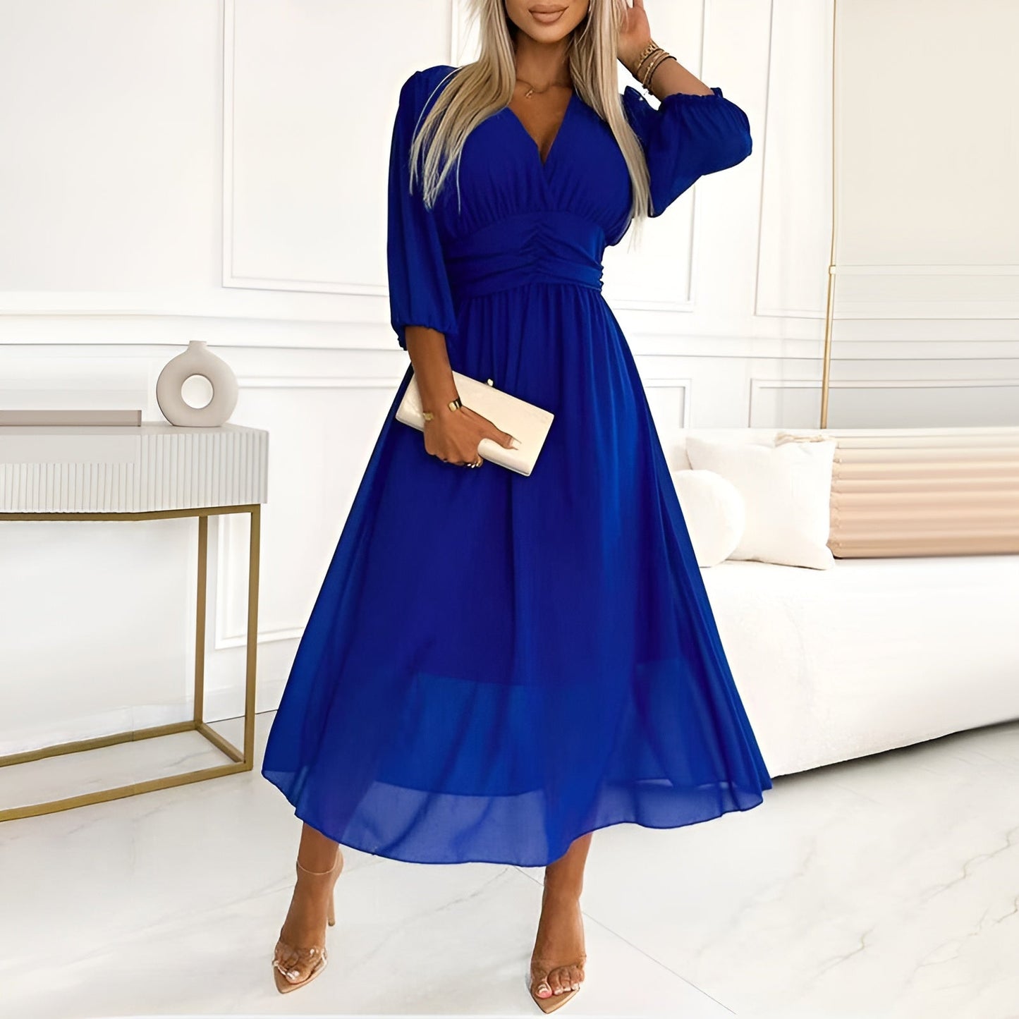 Stylish Wrap Around Dress for Women - BritishElegance