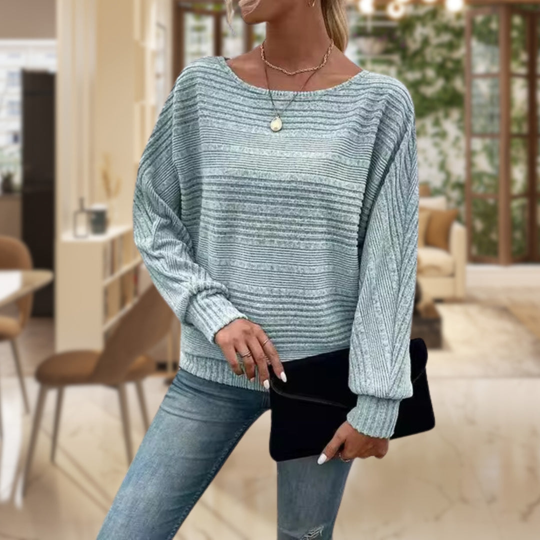 Striped women's knitted jumper – 1+1 FREE – Zorine