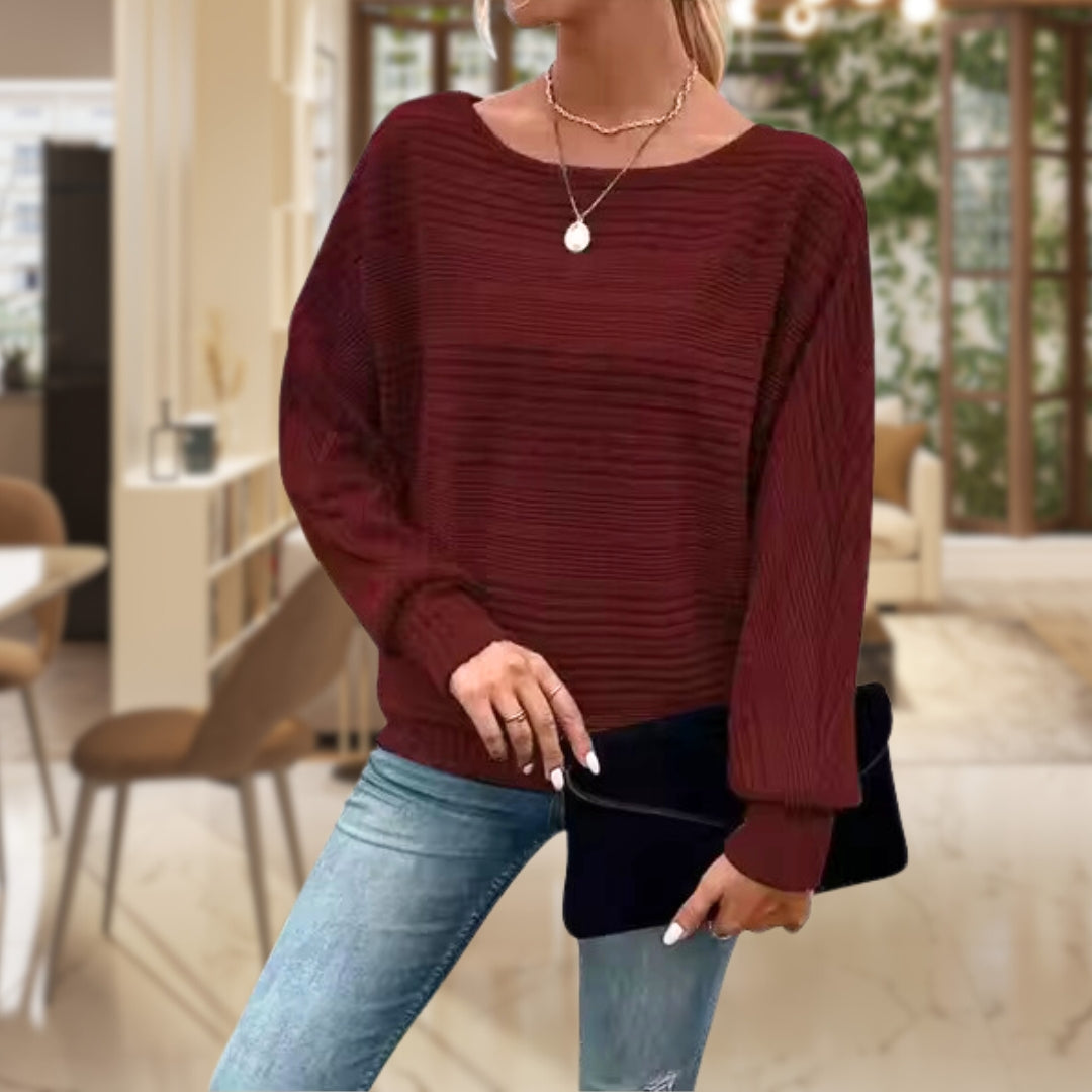 Striped women's knitted jumper – 1+1 FREE – Zorine