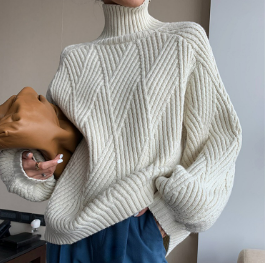 Soft Women's Winter Long Sleeve Cashmere Sweater