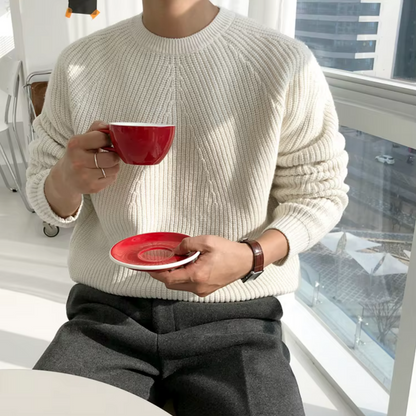 Grant – Relaxed Fit Cotton Knitted Jumper Men