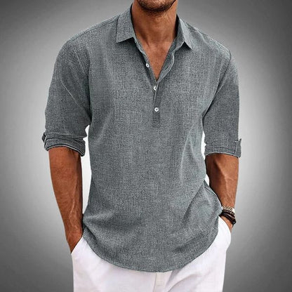 Tobias | Men’s Linen Polo Shirt – 100% Linen, Breathable, Stylish & Casual
