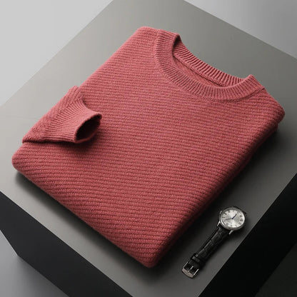 Theo – Wool Knitted Crewneck Jumper for Men