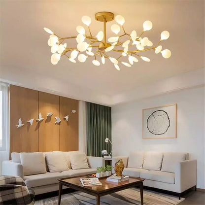 Luxury Gold Leaf Pendant Light