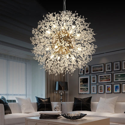 Luxurious Glass Floral Pendant Ceiling Lamp
