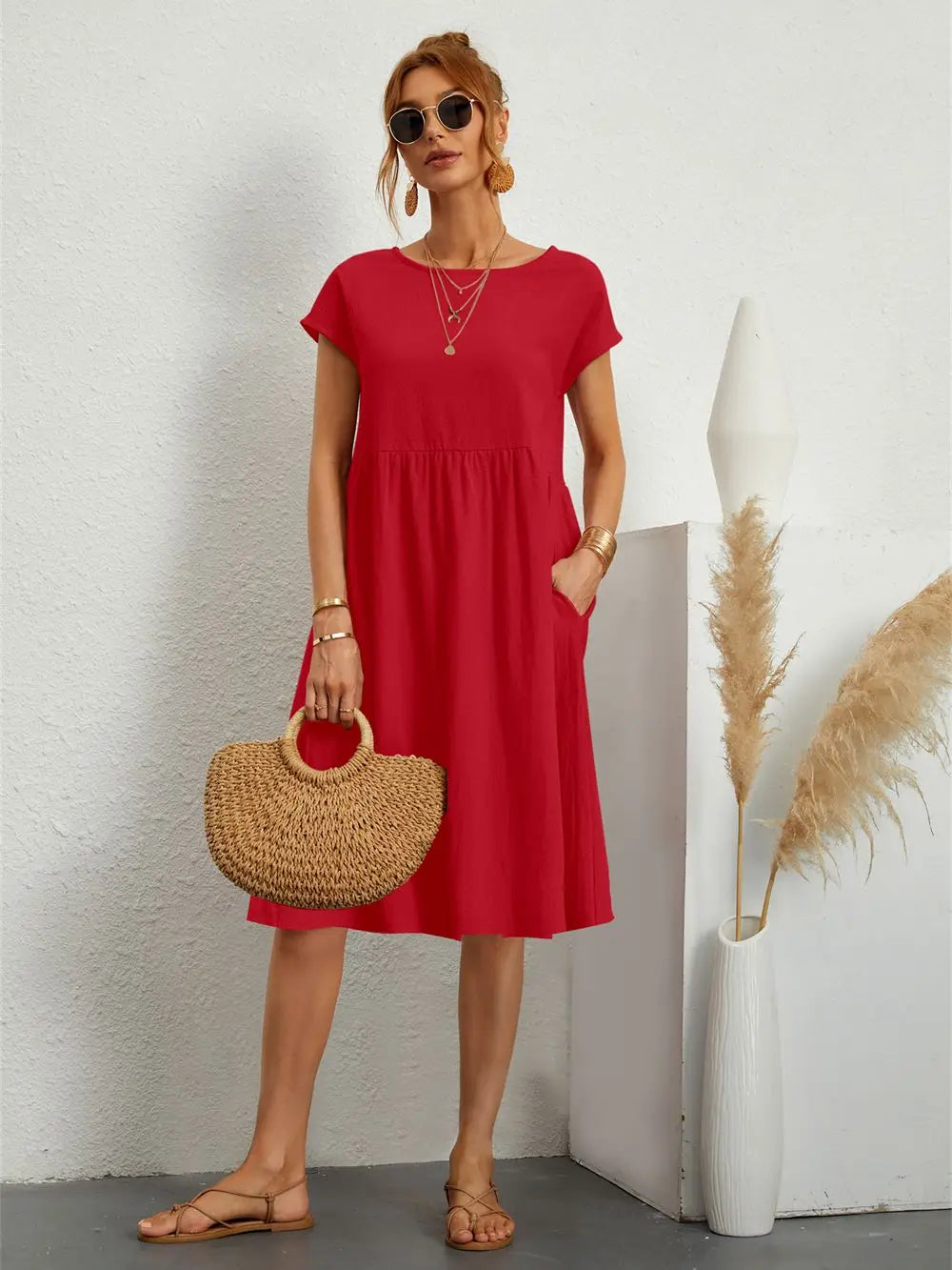 Relaxed Fit Everyday Pocket Dress for Women