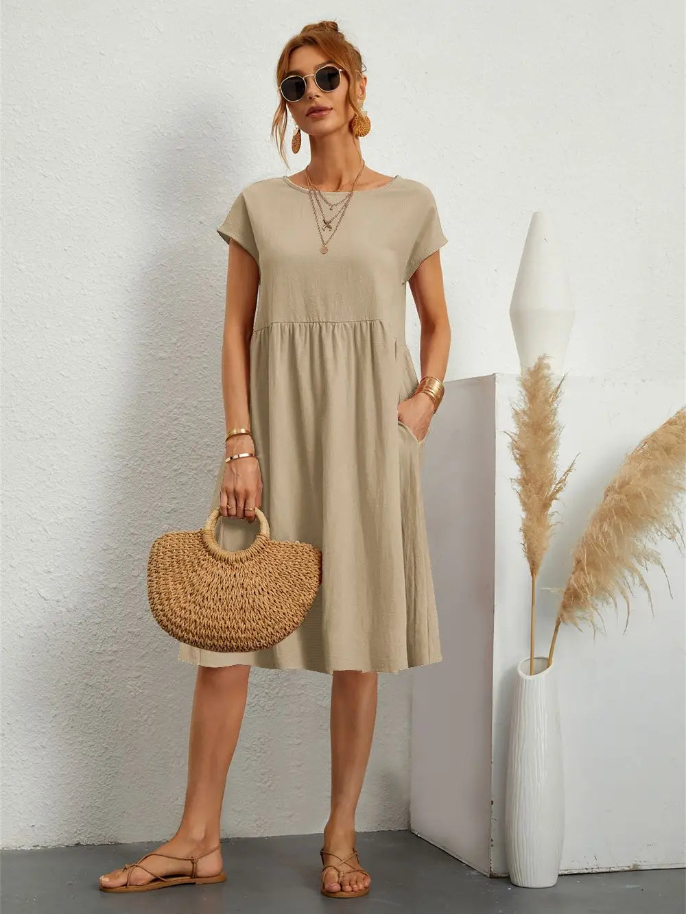 Relaxed Fit Everyday Pocket Dress for Women