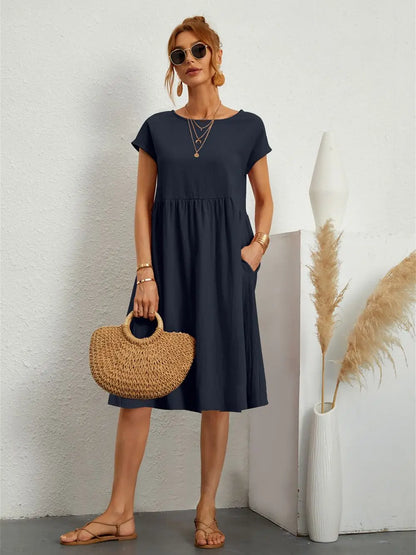 Relaxed Fit Everyday Pocket Dress for Women