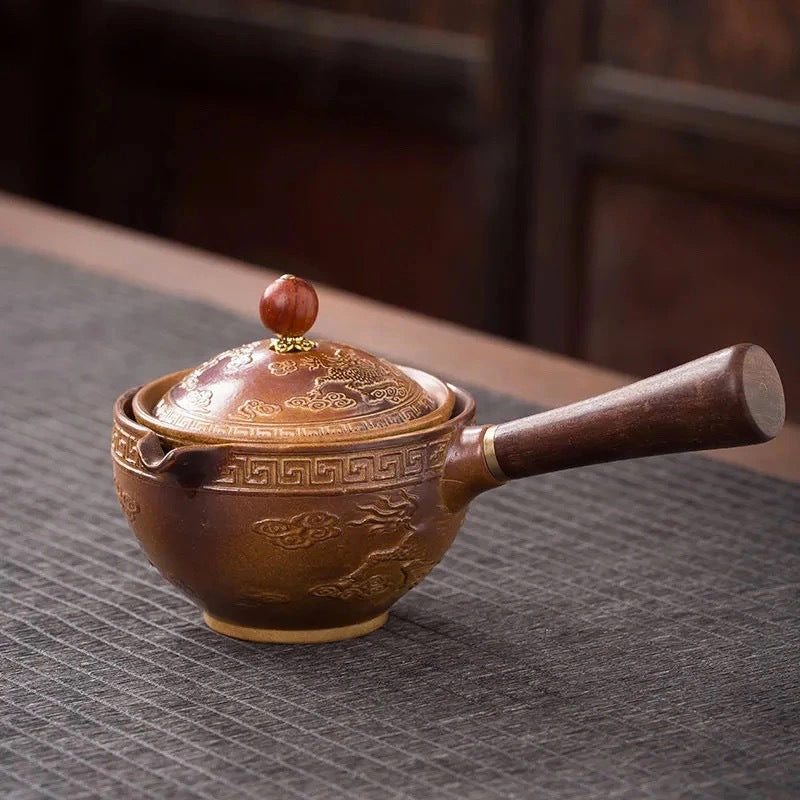 Traditional Chinese Ceramic Tea Set with Infuser