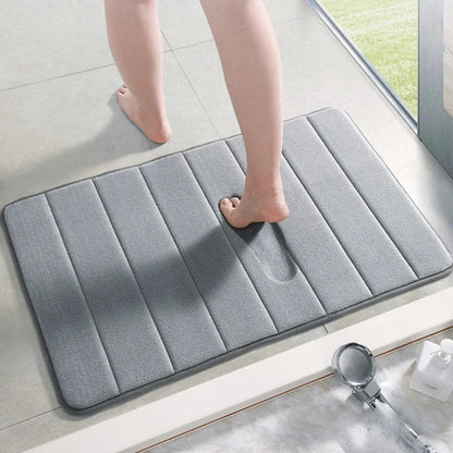 Soft 3-Piece Memory Foam Bathroom Mats, Anti-Slip - BritishElegance