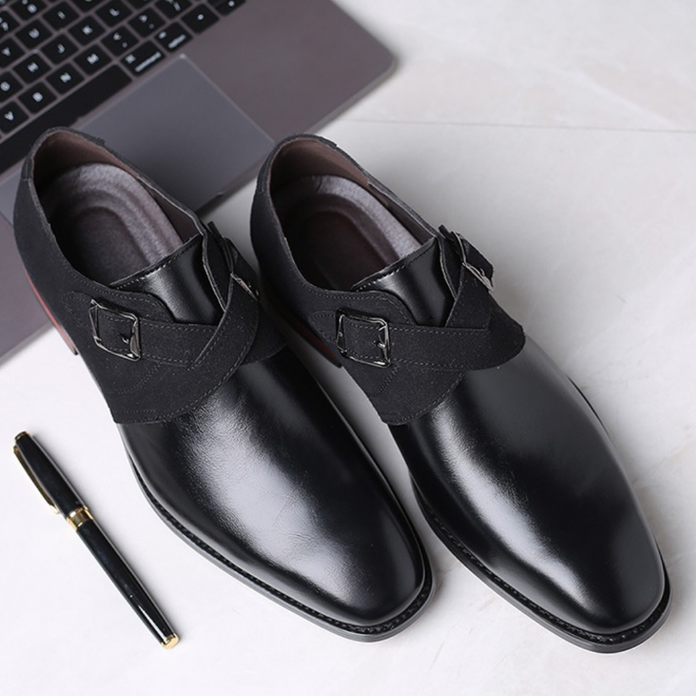 Aurelio | Derby Shoes – Leather Slip-On Dress Shoes with Cushioned Comfort