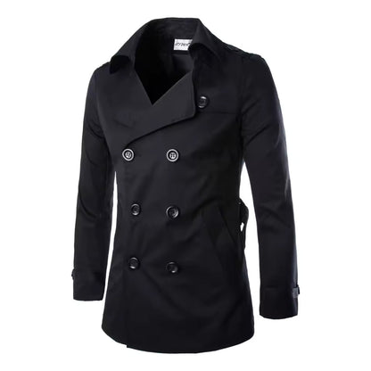 Cevori Tailored Double-Breasted Cotton Coat
