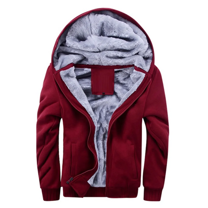 Men's Cozy Thick Fleece Hooded Jacket