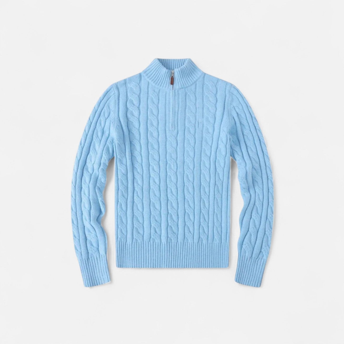 Women's Knit Sweater – Ribbed Half-Zip for Timeless Elegance
