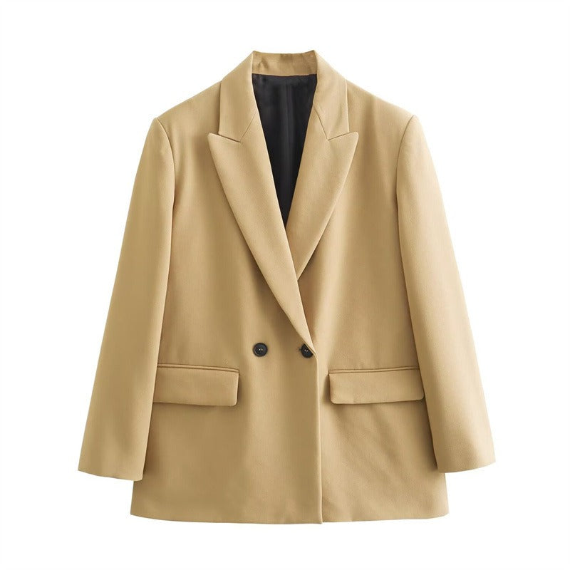 Jane | Women’s Hip-Length Wool Cape Coat – Loose Fit Design with Lapel Collar and Button Front for Stylish Outfits