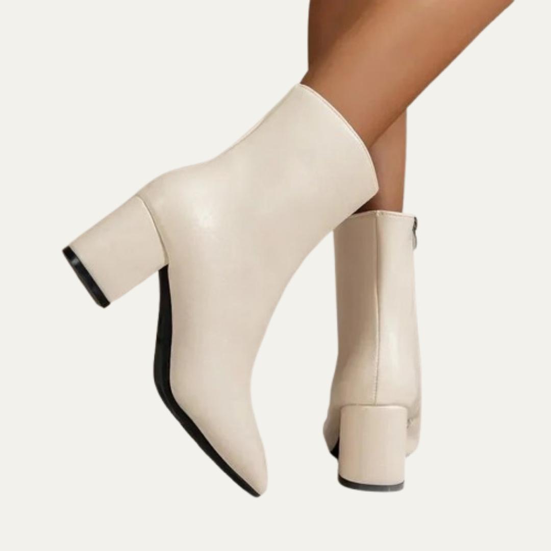 Women’s Smooth Pointed-Toe Ankle Boots