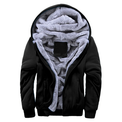 Men's Cozy Thick Fleece Hooded Jacket