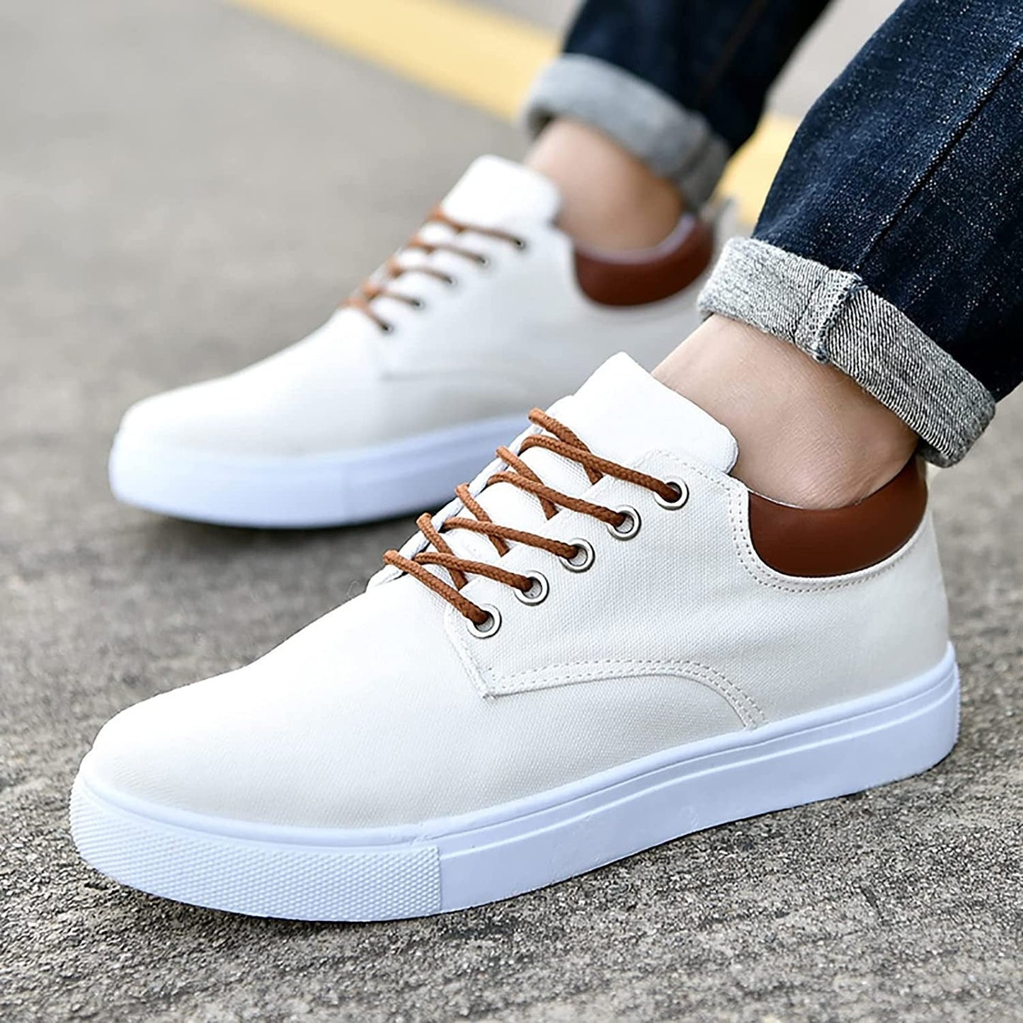 Lightweight Low-Top Canvas Office Shoes Men