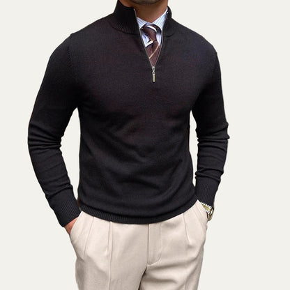 Men’s Modern Quarter Zip Knit Pullover