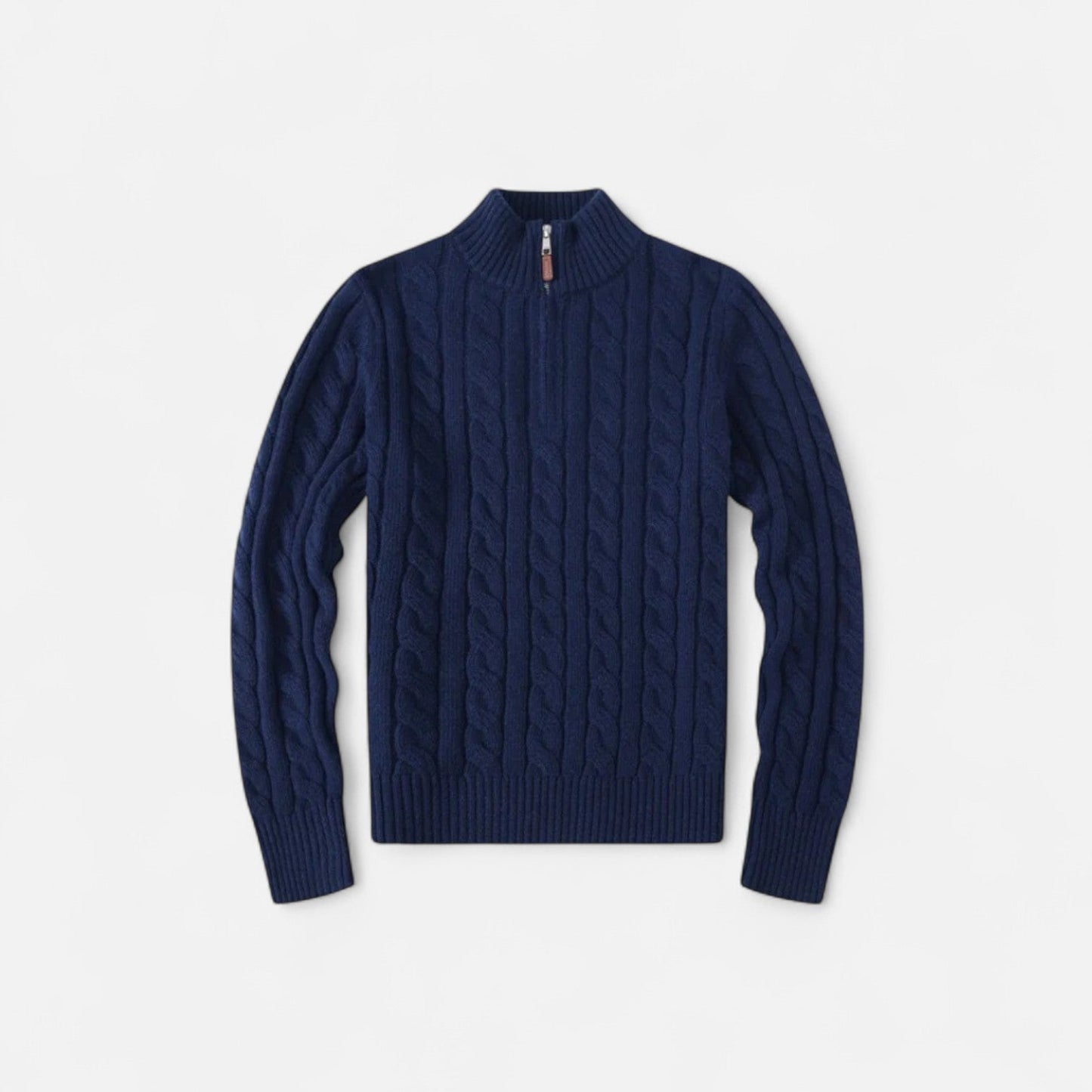 Women's Knit Sweater – Ribbed Half-Zip for Timeless Elegance