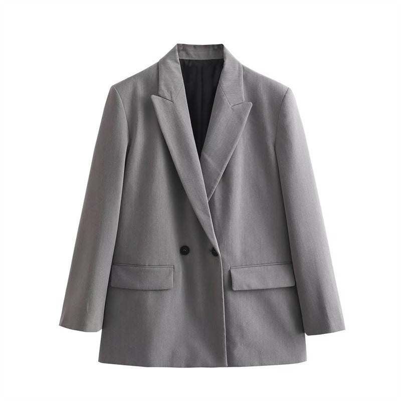 Jane | Women’s Hip-Length Wool Cape Coat – Loose Fit Design with Lapel Collar and Button Front for Stylish Outfits