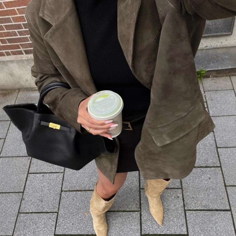 Jacqueline | Retro Style Suede Blazer