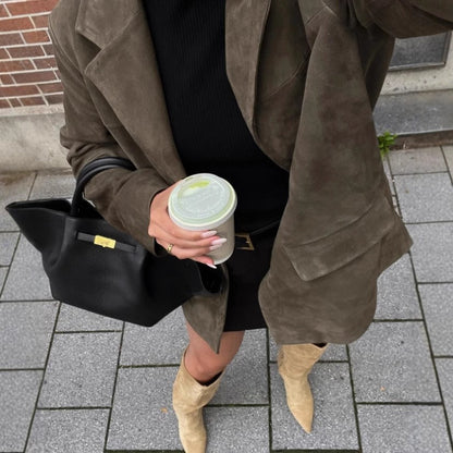 Jacqueline | Retro Style Suede Blazer