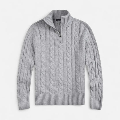 Cable Knit Quarter Zip Men