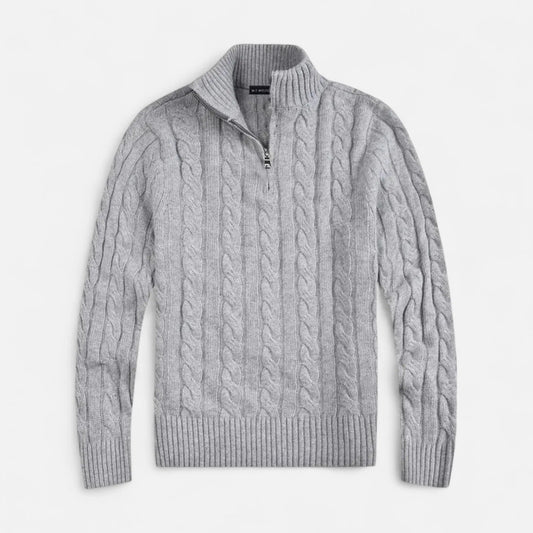 Cable Knit Quarter Zip Men