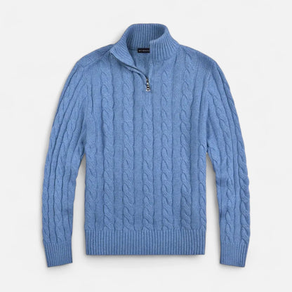 Cable Knit Quarter Zip Men