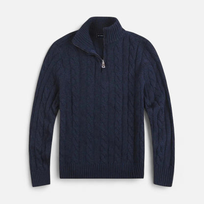 Cable Knit Quarter Zip Men