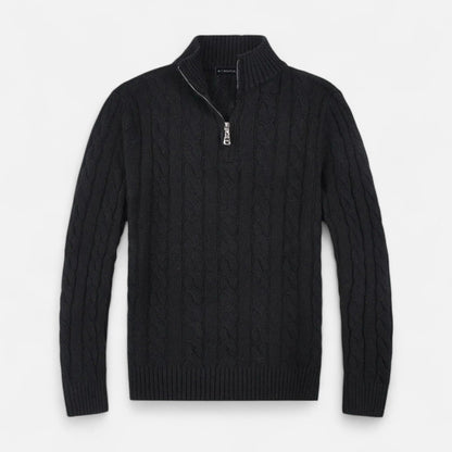 Cable Knit Quarter Zip Men